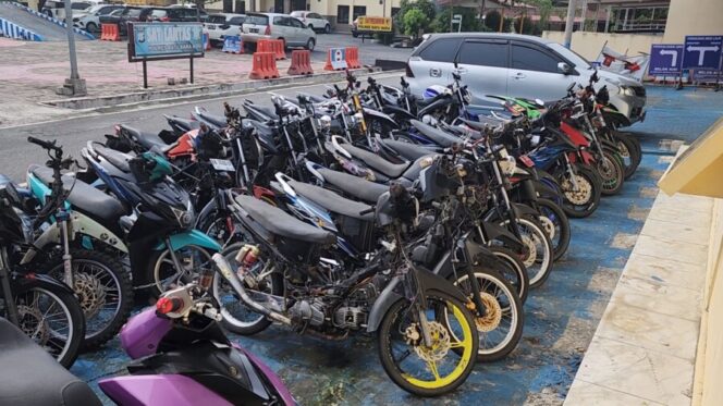 
 Selama Ramadhan, Satlantas Polres Batu Bara Amankan Puluhan Sepeda Motor Knalpot Brong