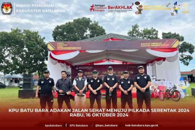 KPU Batu Bara Gelar Jalan Sehat Menuju Pilkada Serentak