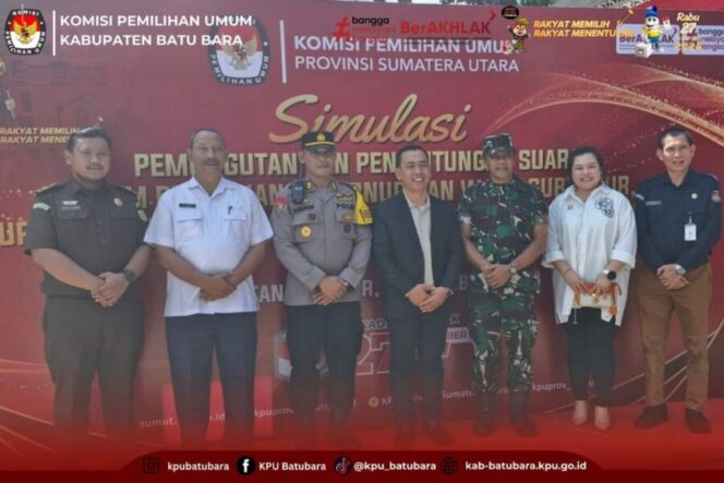 KPU Batu Bara Ikuti Simulasi Pemungutan Penghitungan Suara