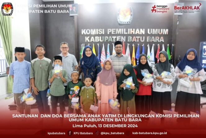 
 Pasca Pilkada, KPU Batubara Santun dan Doa Bersama Anak Yatim