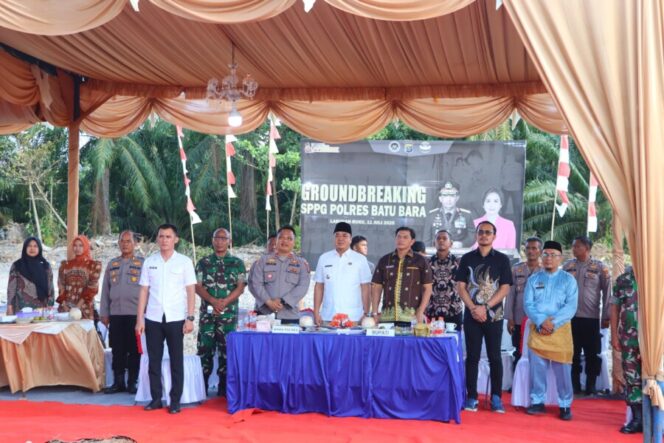 
 Polres Batu Bara Ikuti Zoom Meeting Kunker Kapolri dan Groundbreaking 29 SPPG