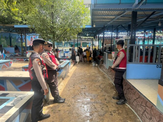 
 Sat Samapta Polres Batu Bara Amankan Objek Wisata Kolam Renang Pala