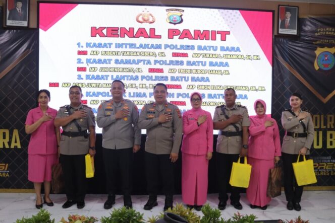 
 Acara Kenal Pamit Pejabat Utama Polres Batu Bara Berlangsung Khidmat