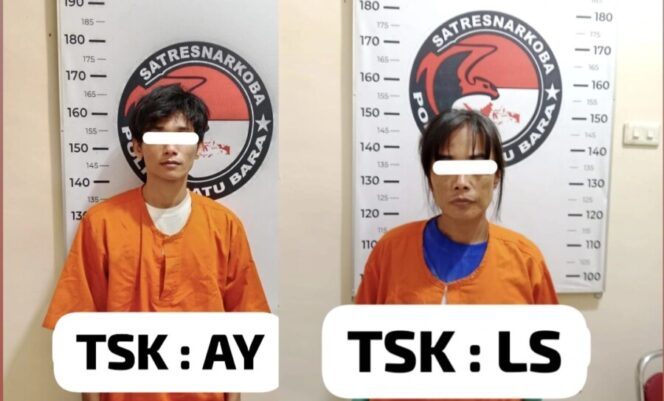 
 Narkoba 6 Gram Gagal Edar, Dua Warga Tanjung Balai Ditangkap Polisi Batu Bara