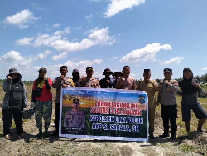 
 Kapolsek Lima Puluh Dorong Pemanfaatan Lahan untuk Ketahanan Pangan