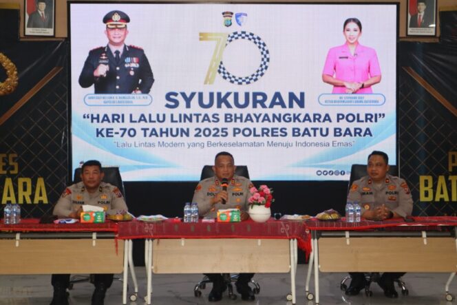 
 Sat Lantas Polres Batu Bara Gelar Syukuran Hari Bhayangkara Lalu Lintas ke-70