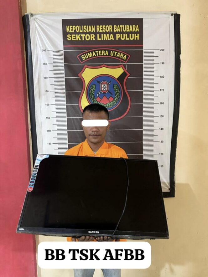 Reskrim Polsek Lima Puluh Bekuk Pencuri TV di Puskesmas Kedai Sianam