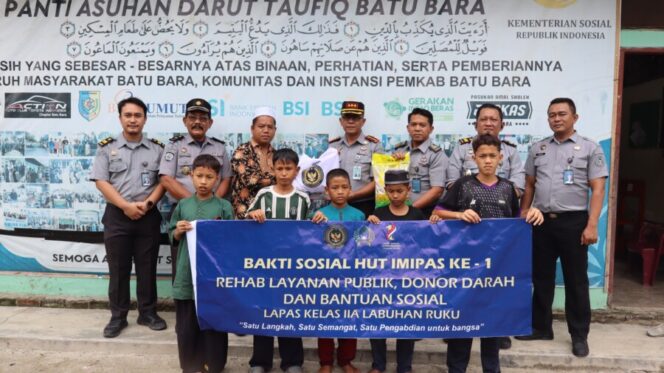 
 HUT ImiPas, Lapas Labuhan Ruku Gelar Baksos Sembako