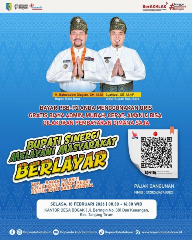 
 Bapenda Batu Bara Permudah Pembayaran PBB-P2 Melalui QRIS