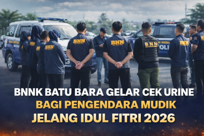
 BNNK Batu Bara Gelar Cek Urine bagi Pengendara Mudik Jelang Idul Fitri 2026