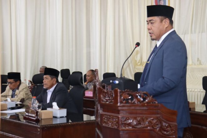 
 Wakil Bupati Sampaikan Nota Ranperda Pertanggungjawaban Pelaksanaan APBD 2025 di Rapat Paripurna DPRD