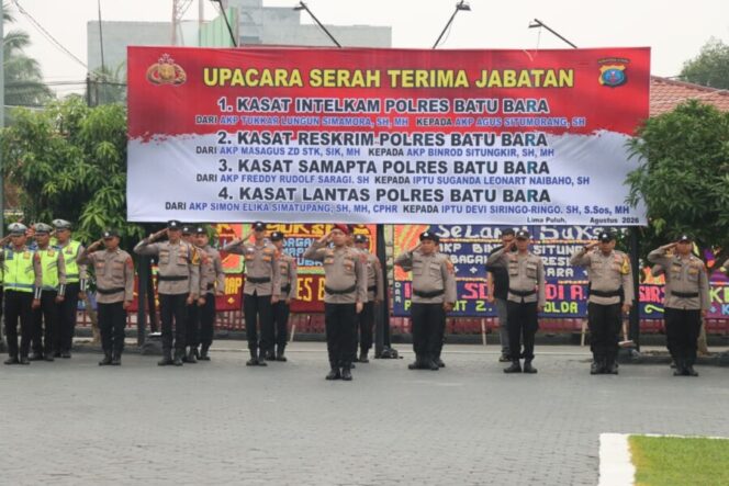 
 Empat PJU Polres Batu Bara Berganti, Sertijab Berlangsung Khidmat