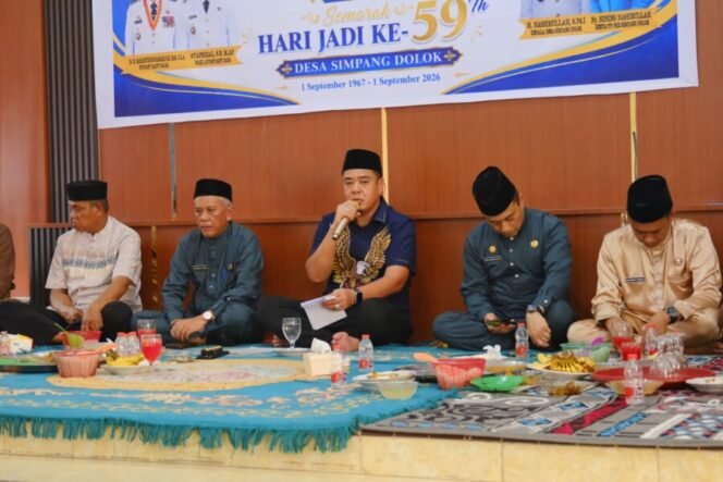 
 Sambut Hari Jadi Desa Simpang Dolok, Wabup Syafrizal Hadiri Kenduri Kampung